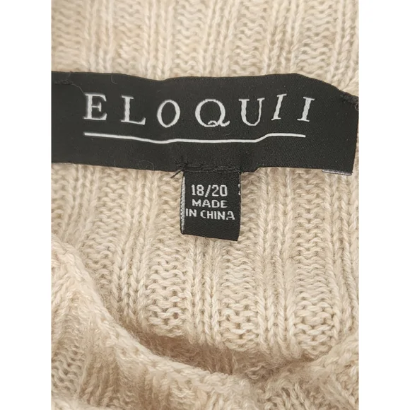 Eloquii Tan Ribbed Sweaterb - Picture 4 of 5